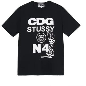 CDG x Stussy T-shirt Black