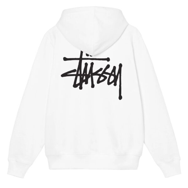 Basic Hooded Sweatshirt Stüssy White