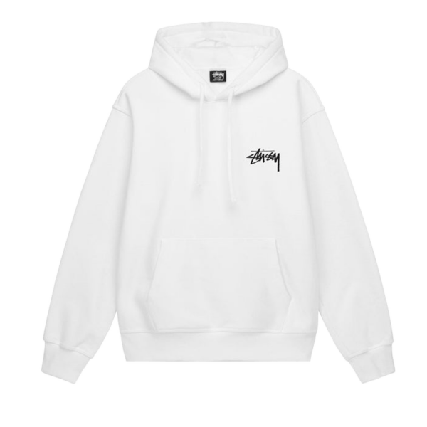 Basic Hooded Sweatshirt Stüssy White