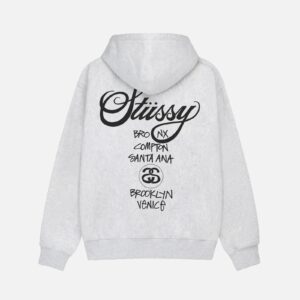 Sweat A Capuche Stussy World Tour Blanc