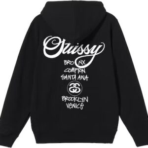 Sweat A Capuche Stussy World Tour Noir