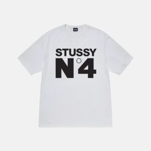 Stussy NO.4 White T-Shirt