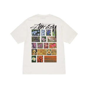 White Flowers Grid T-Shirt